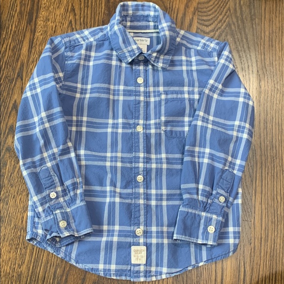 Carter's & Cherokee Kids Plaid Button-Down Shirt Set - 4T - Picture 4 of 5